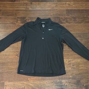 Nike Black Long-Sleeve Quarter-Zip Top